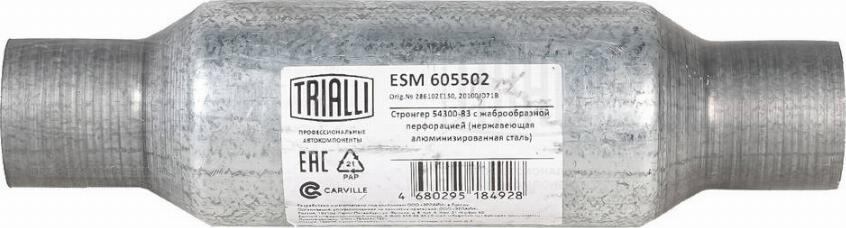 Trialli ESM 605502 - Средний глушитель выхлопных газов, универсальный autodnr.net