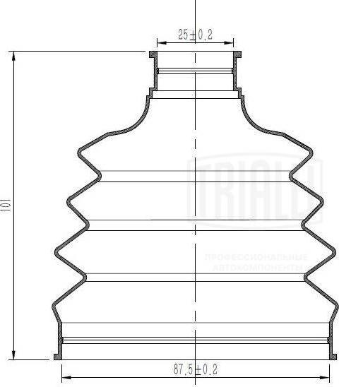 Trialli FG 1414 - Пильник, приводний вал autocars.com.ua