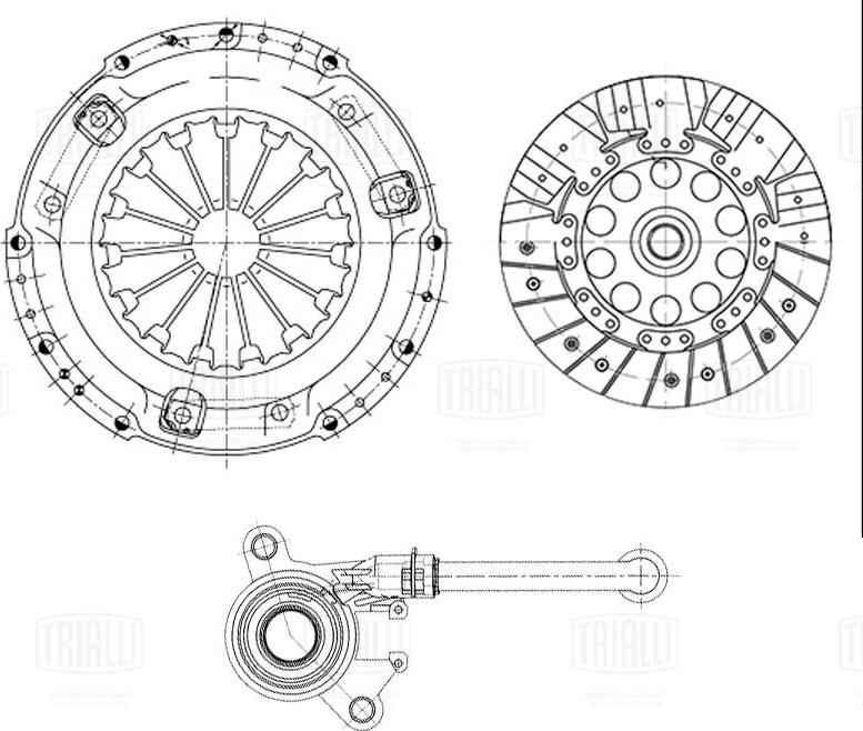 Trialli FR 1420 - Комплект сцепления avtokuzovplus.com.ua