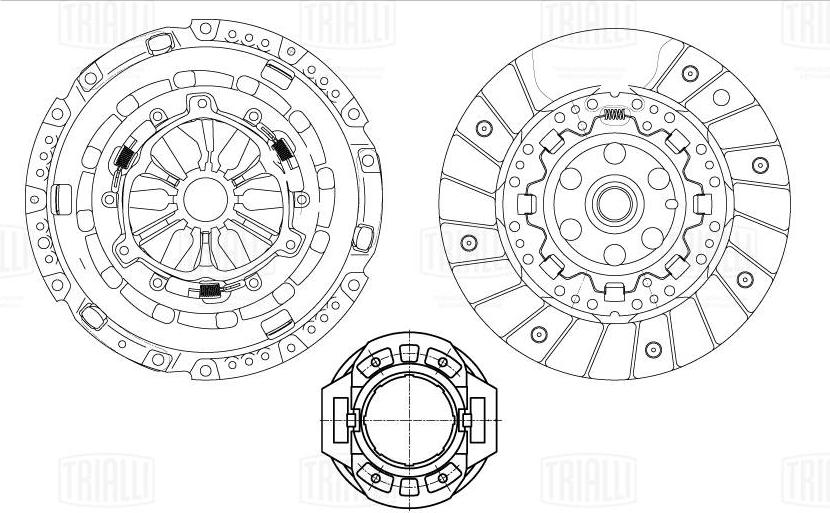 Trialli FR 1825 - Комплект сцепления avtokuzovplus.com.ua