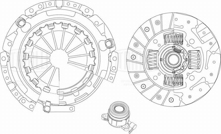 Trialli FR 1913 - Комплект сцепления autodnr.net