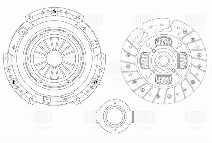 Trialli FR 2405 - Комплект сцепления avtokuzovplus.com.ua