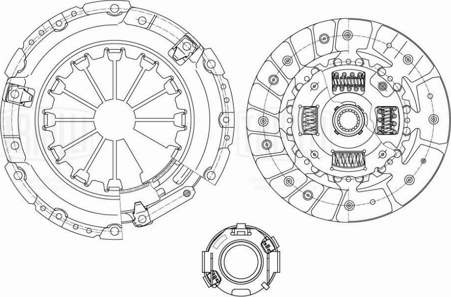 Trialli FR 2712 - Комплект зчеплення autocars.com.ua