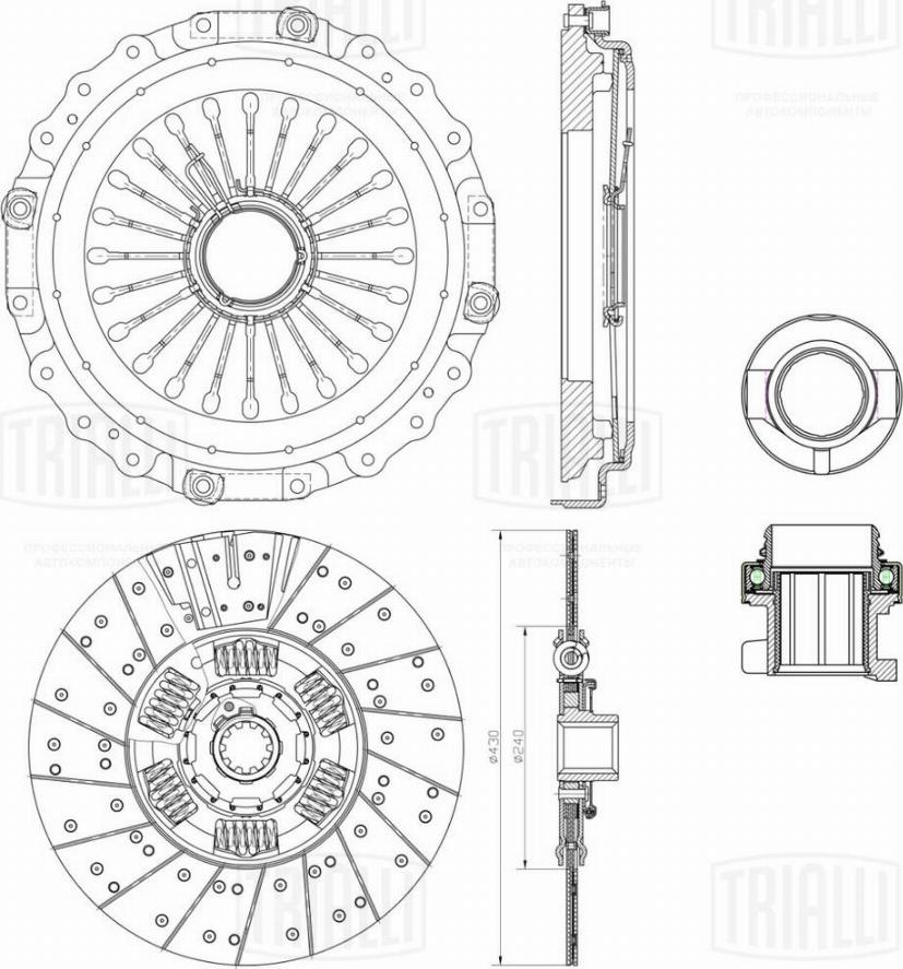 Trialli FR 811 - Комплект зчеплення autocars.com.ua