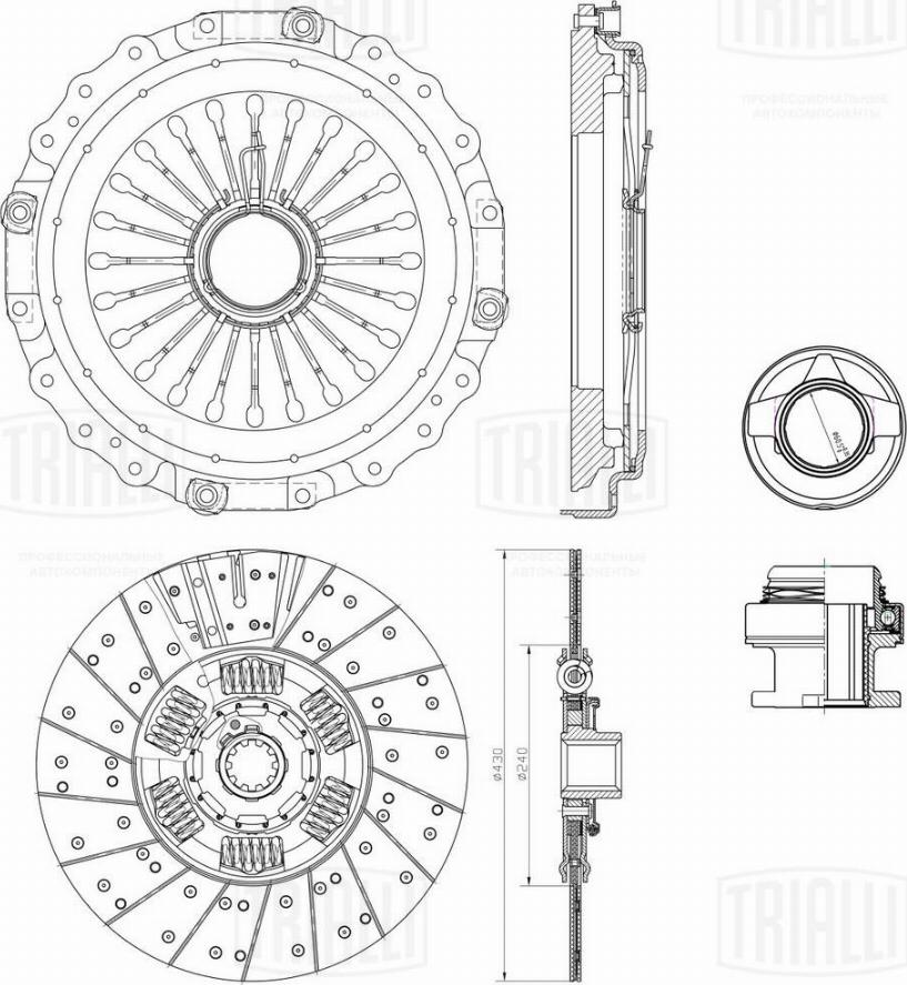 Trialli FR 812 - Комплект зчеплення autocars.com.ua