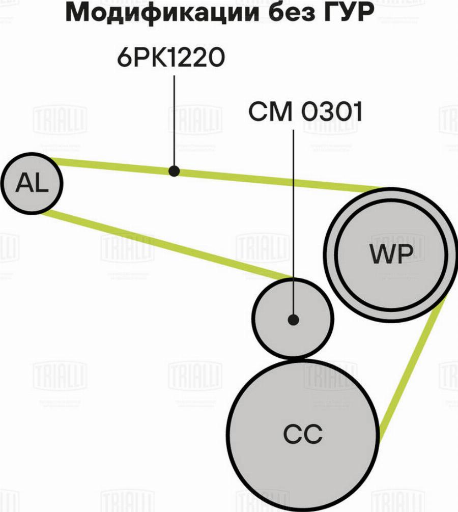 Trialli GD 1206 - Поликлиновий ремінний комплект autocars.com.ua