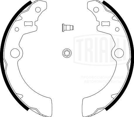 Trialli GF 4553 - Комплект гальм, барабанний механізм autocars.com.ua