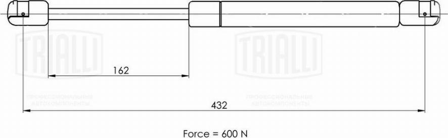 Trialli GS 0910 - Газовая пружина, упор avtokuzovplus.com.ua