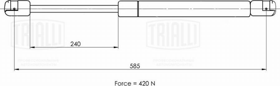 Trialli GS 1007 - Упор газовый амортизатор для а-м Ford Focus II 05- универс. крышки багажника GS 1007 autodnr.net