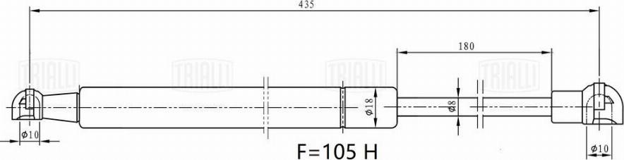 Trialli GS 2018 - Газовая пружина, упор avtokuzovplus.com.ua