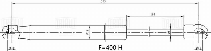 Trialli GS 2504 - Газовая пружина, упор autodnr.net