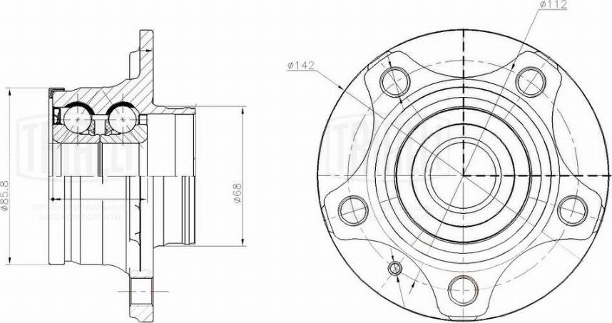 Trialli MR 1891 - Комплект подшипника ступицы колеса avtokuzovplus.com.ua