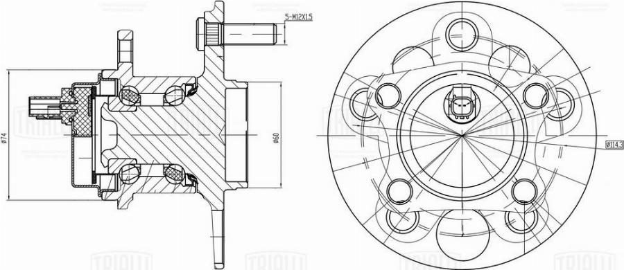 Trialli MR 1937 - Комплект подшипника ступицы колеса autodnr.net