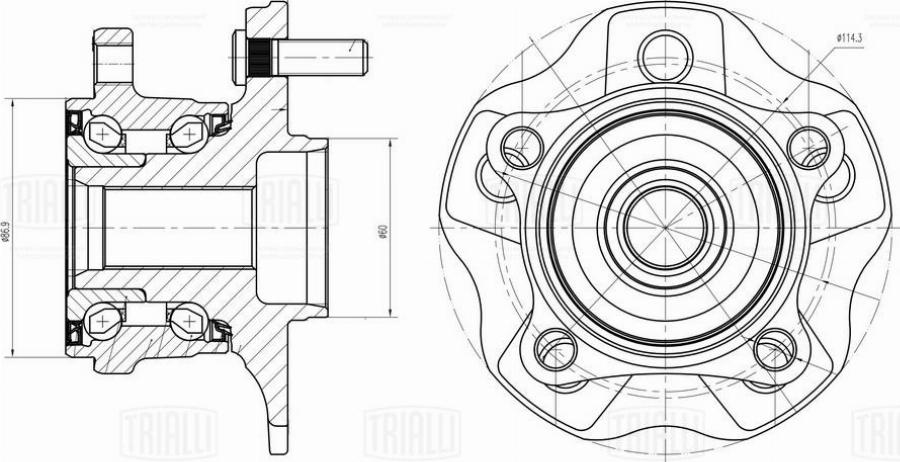 Trialli MR 1982 - Комплект підшипника маточини колеса autocars.com.ua