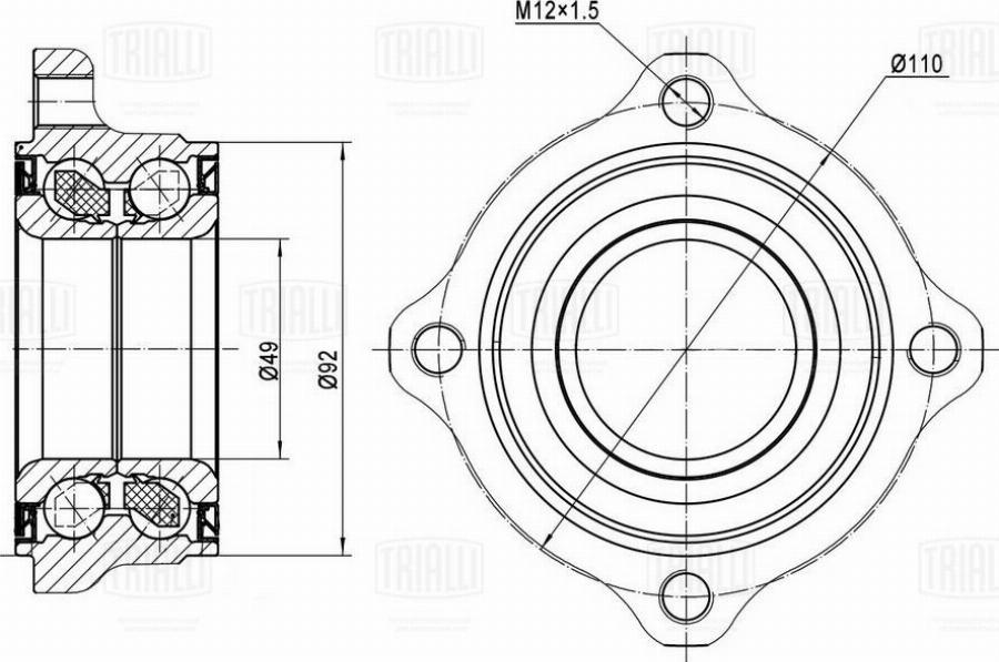 Trialli MR 2610 - Подшипник ступицы колеса avtokuzovplus.com.ua