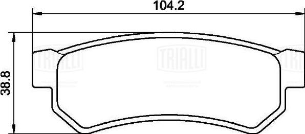 Trialli PF 0571CR - Тормозные колодки, дисковые, комплект autodnr.net