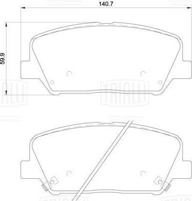 Trialli PF 0809CR - Тормозные колодки, дисковые, комплект autodnr.net