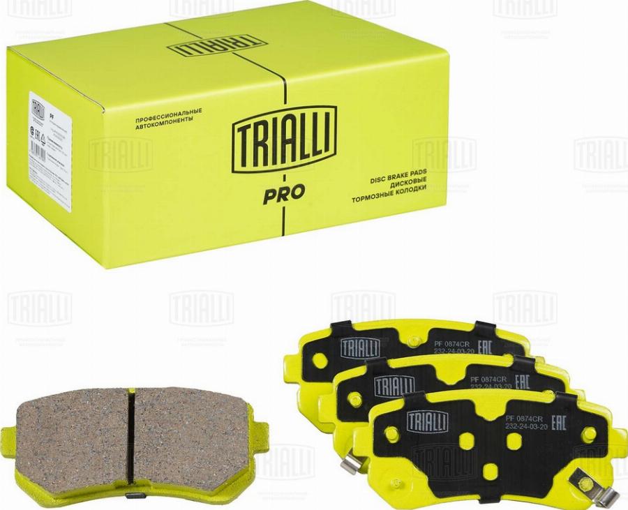 Trialli PF 0874CR - Тормозные колодки, дисковые, комплект autodnr.net