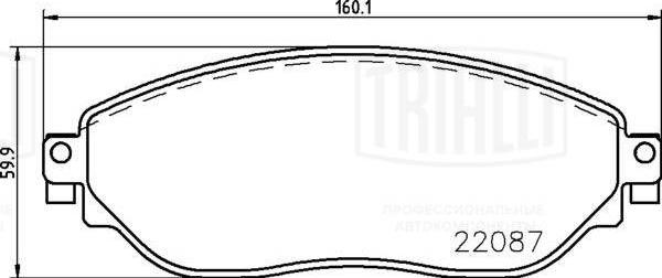 Trialli PF 0915 - Тормозные колодки, дисковые, комплект autodnr.net