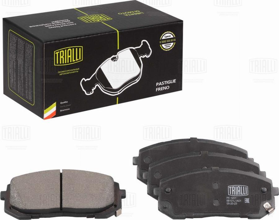 Trialli PF 1201 - Гальмівні колодки, дискові гальма autocars.com.ua