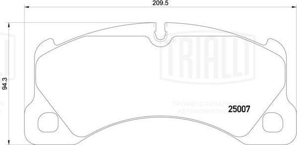 Trialli PF 1607 - Гальмівні колодки, дискові гальма autocars.com.ua