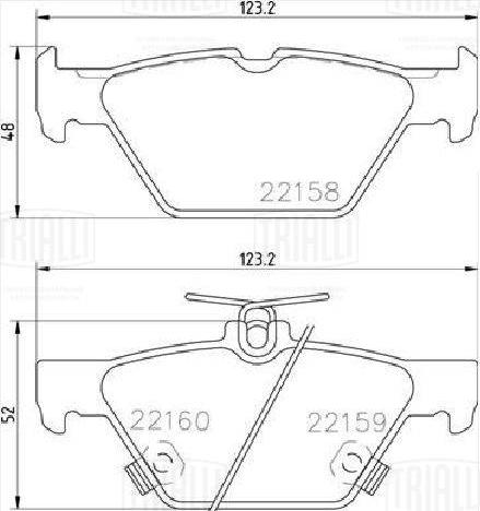 Trialli PF 4018 - Тормозные колодки, дисковые, комплект avtokuzovplus.com.ua