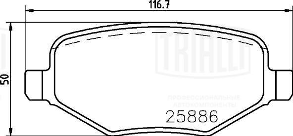 Trialli PF 4029 - Колодки торм. для а-м Ford Explorer 10- диск. зад. PF 4029 autodnr.net