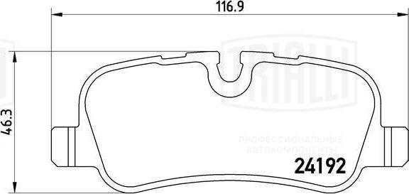 Trialli PF 4047 - Гальмівні колодки, дискові гальма autocars.com.ua