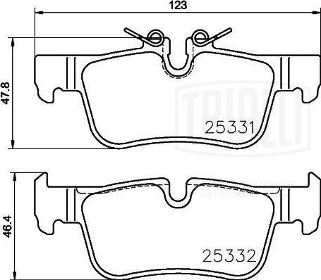 Trialli PF 4049 - Гальмівні колодки, дискові гальма autocars.com.ua