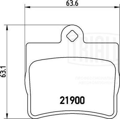 Trialli PF 4056 - Тормозные колодки, дисковые, комплект avtokuzovplus.com.ua