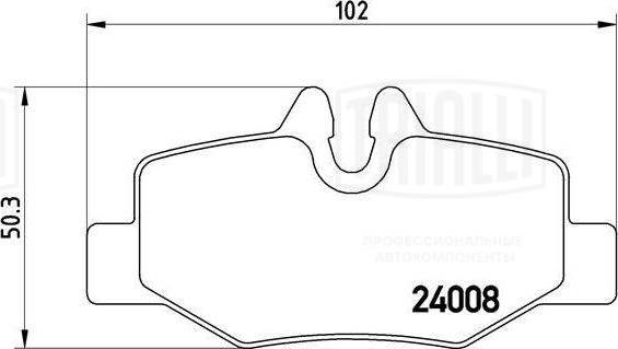 Trialli PF 4066 - Тормозные колодки, дисковые, комплект avtokuzovplus.com.ua