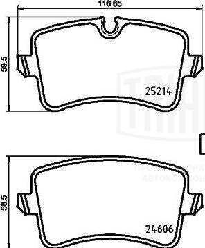 Trialli PF 4135 - Тормозные колодки, дисковые, комплект autodnr.net