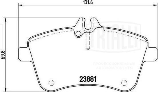 Trialli PF 4158 - Тормозные колодки, дисковые, комплект avtokuzovplus.com.ua