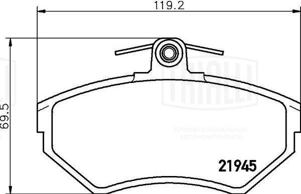 Trialli PF 4163 - Тормозные колодки, дисковые, комплект autodnr.net