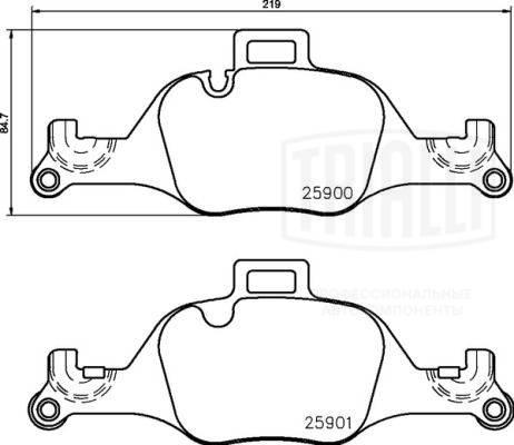 Trialli PF 4206 - Тормозные колодки, дисковые, комплект avtokuzovplus.com.ua