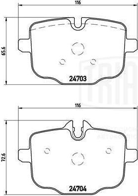 Trialli PF 4230 - Тормозные колодки, дисковые, комплект avtokuzovplus.com.ua