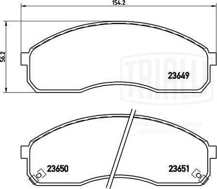 Trialli PF 4244 - Гальмівні колодки, дискові гальма autocars.com.ua