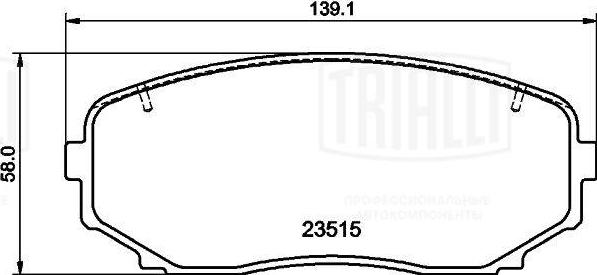 Trialli PF 4260 - Колодки торм. для а-м Mazda CX-7 09--CX-9 07- диск. перед. PF 4260 autodnr.net