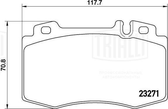 Trialli PF 4278 - Гальмівні колодки, дискові гальма autocars.com.ua