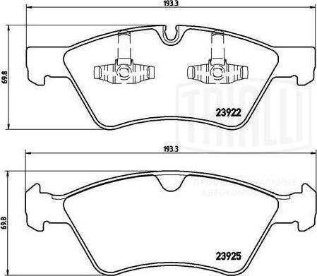 Trialli PF 4279 - Гальмівні колодки, дискові гальма autocars.com.ua