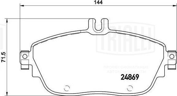 Trialli PF 4285 - Тормозные колодки, дисковые, комплект avtokuzovplus.com.ua