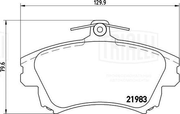 Trialli PF 4298 - Тормозные колодки, дисковые, комплект autodnr.net