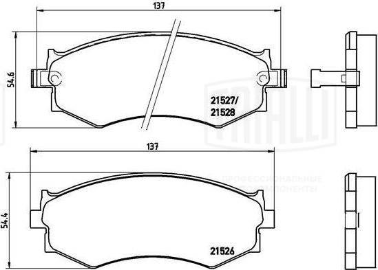 Trialli PF 4302 - Тормозные колодки, дисковые, комплект autodnr.net