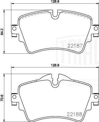 Trialli PF 4305 - Гальмівні колодки, дискові гальма autocars.com.ua