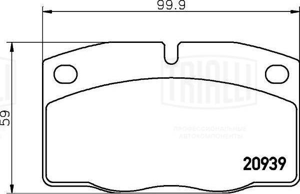 Trialli PF 4311 - Гальмівні колодки, дискові гальма autocars.com.ua