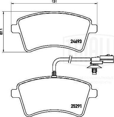 Trialli PF 4323 - Тормозные колодки, дисковые, комплект avtokuzovplus.com.ua