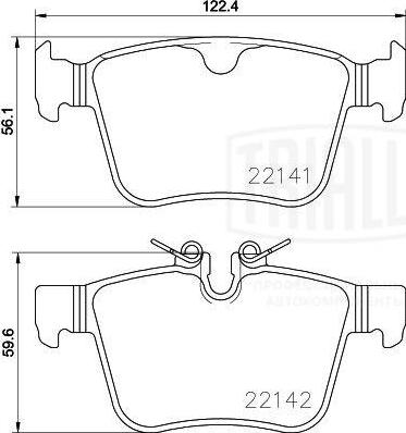 Trialli PF 4336 - Тормозные колодки, дисковые, комплект avtokuzovplus.com.ua