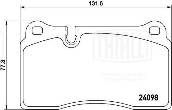 Trialli PF 4393 - Тормозные колодки, дисковые, комплект avtokuzovplus.com.ua