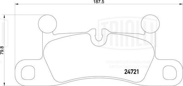 Trialli PF 4394 - Гальмівні колодки, дискові гальма autocars.com.ua