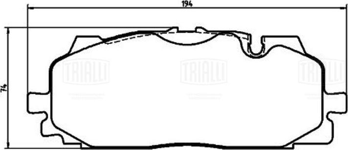 Trialli PF 4473CR - Тормозные колодки, дисковые, комплект avtokuzovplus.com.ua